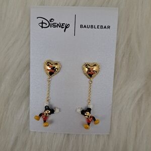 Disney X Baublebar Valentine's Day Gold Balloon Mickey Mouse Dangle Earrings
